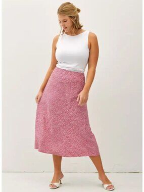 NWT Be Cool Mauve Floral Skirt